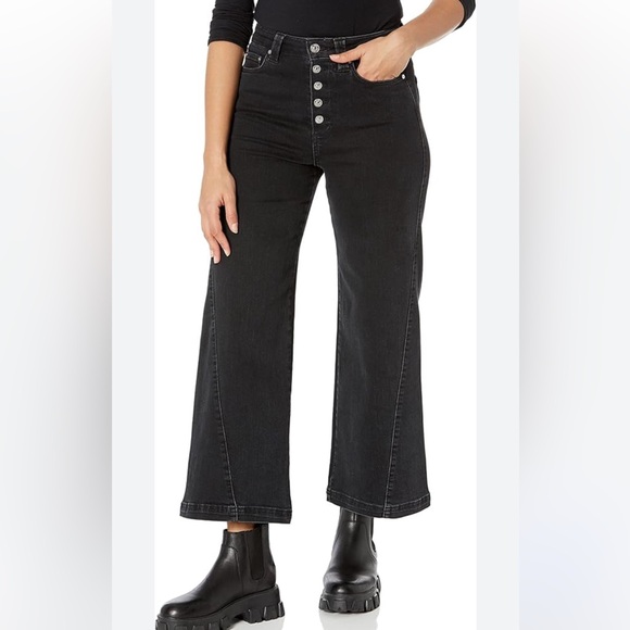 Paige Anessa Wide Leg Jeans - Picture 1 of 8